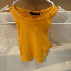 Zara Ribbed Cropped Tank